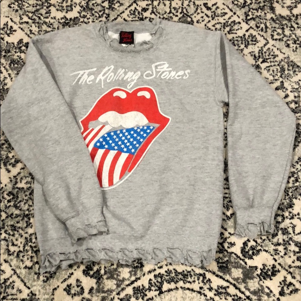 Rolling Stones distressed sweatshirt